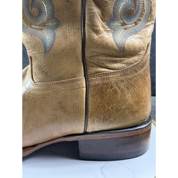 Old West Men\'s Size 13 D Broad Square Toe Western Work Boots Burnt Dark Brown main image 15